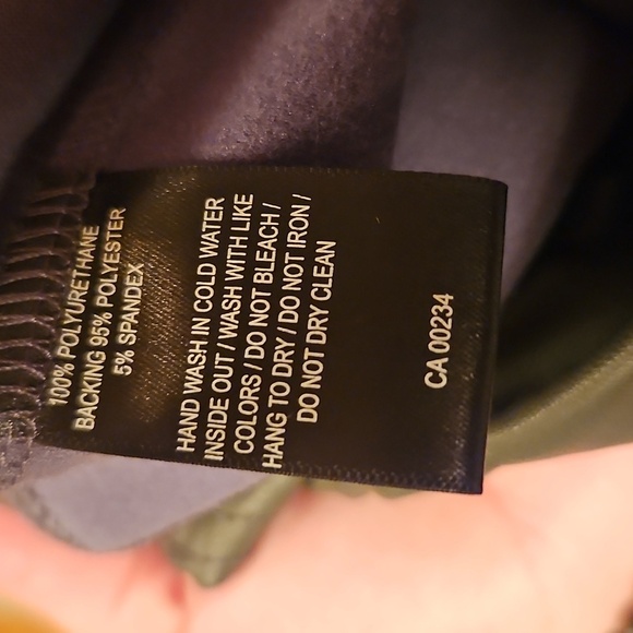 Design Lab Lord & Taylor Green Faux Leather Pants - Picture 4 of 4